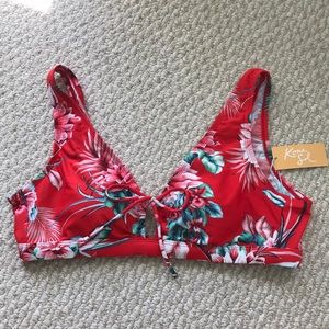 Brand New w/ tags! Kona Sol floral bikini top